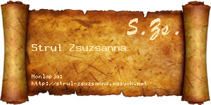 Strul Zsuzsanna névjegykártya